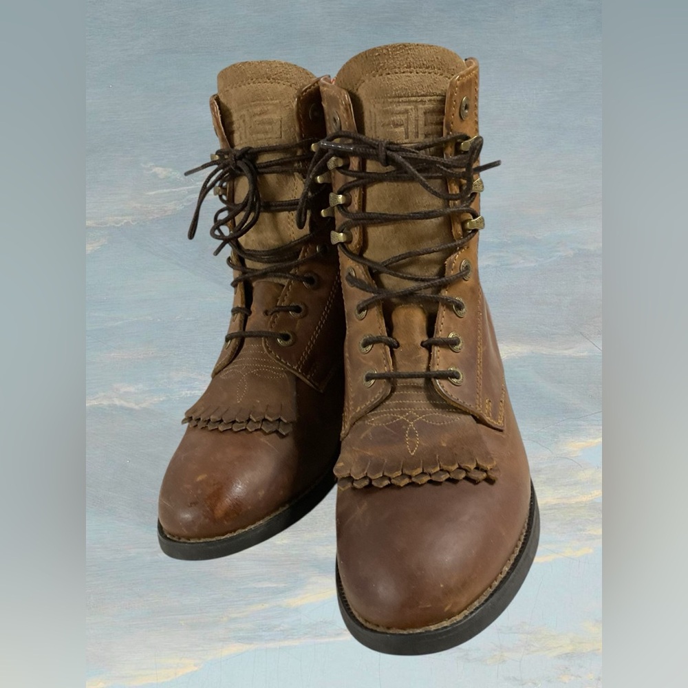 Ariat Boots Women's Heritage Lacer II Brown Leather Lace Ups #33505 Size 8.5C